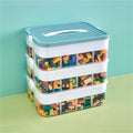 Toy Storage Organizer for Lego, 3 Tier Stackable Storage Bin Transparent Building Bricks Puzzle Craft Plastic Container Organizi