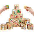 ONESING 24 Pcs DIY Christmas Advent Calendar Boxes for 2024, 24 Days Countdown Calendar Gift for Adults and Kids Christmas Cardb