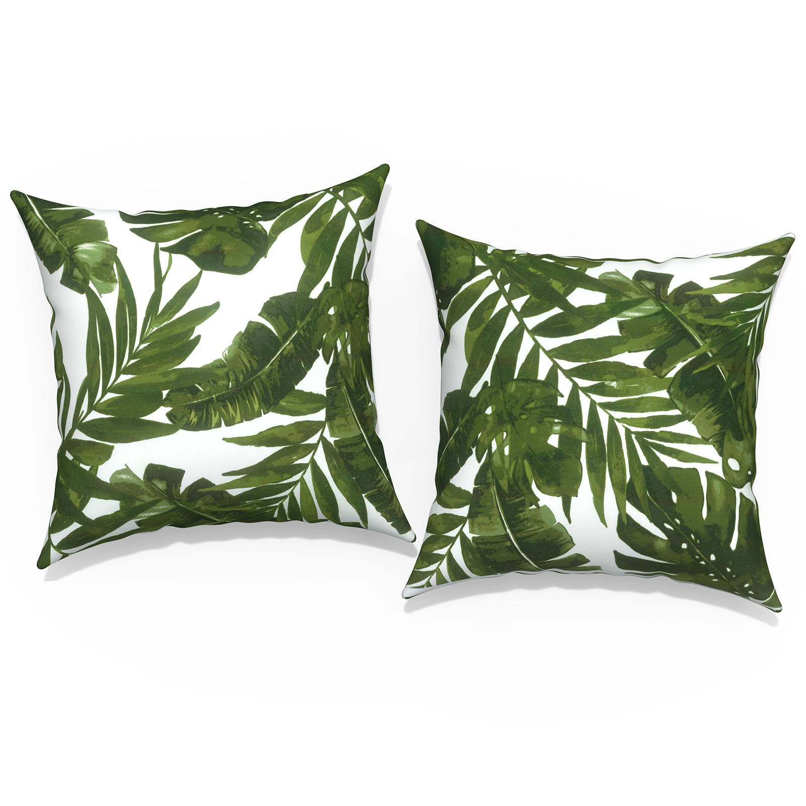 Twlear Outdoor Throw Pillow Covers 16X16 Inch, Square Patio Pillow Cases Pack Of 2, Modern Decorative Back Cushion Covers For Pa