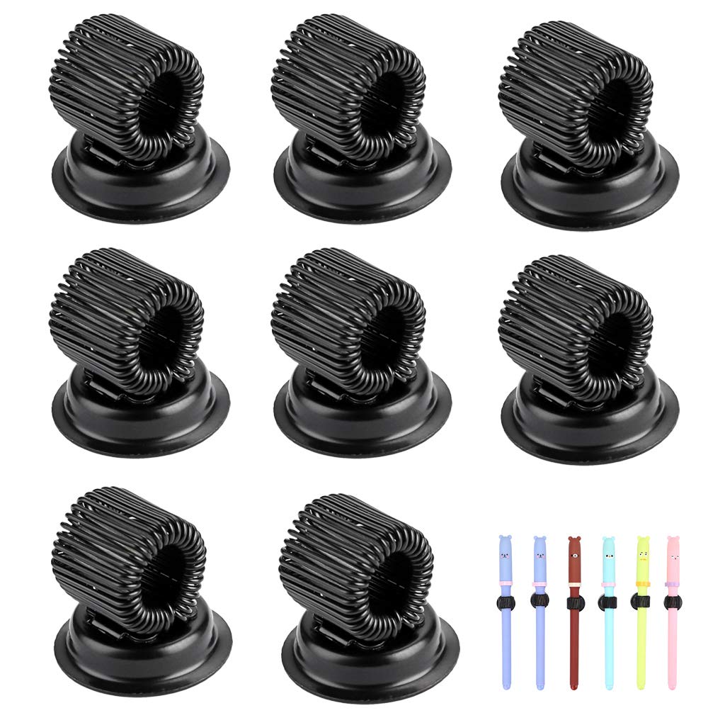 Btsky 8 Pack Stainless Steel Magnetic Pen Holder Clips- Magnetic Pen Clip Holder Fit Any Size Pens Magnetic Push Pins For Refrig