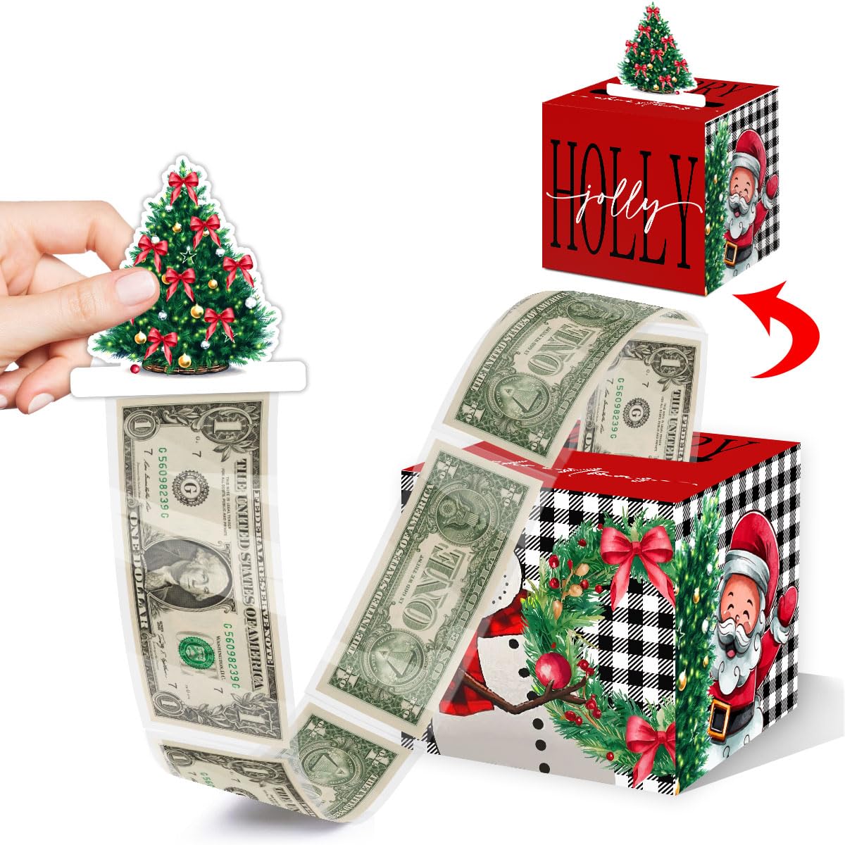 Funny Christmas Money Holder For Cash, Merry Christmas Surprise Money Box Gift With Pull, Christmas Party Favor, Money Box Gift