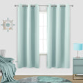 KOUFALL Aqua Colored Window Curtains Bedroom 2 Panels 72 Inch Length Blackout Blinds Mint Green Seafoam Curtains for Living Room