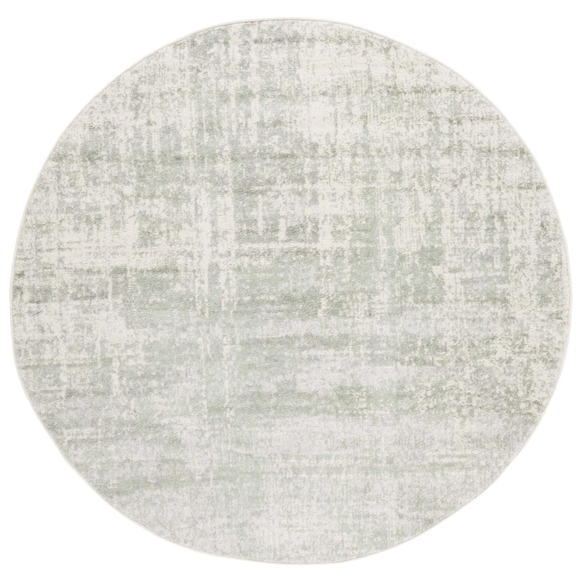 Safavieh Adirondack Collection Area Rug - 6' Round, Sage & Ivory, Modern Abstract Design, Non-Shedding & Easy Care, Ideal for Hi