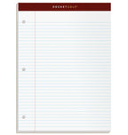 Tops Docket Gold Writing Pads, 8-1/2' X 11-3/4', Narrow Rule, 3-Hole Punched, White Paper, 100 Sheets, 2 Pack (99706)
