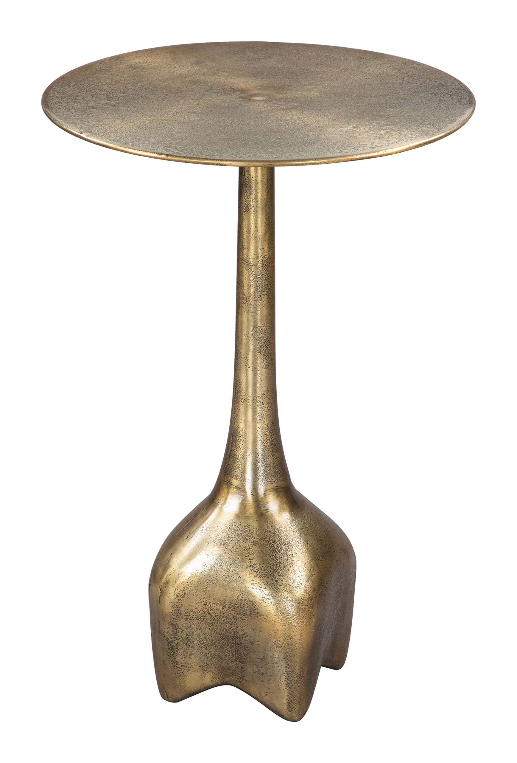 Zuo Lexi Side Table Antique Brass
