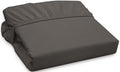 Royale Linens 300 Thread Count 100% Long Staple Combed Cotton Fitted Sheet - Super Soft Deep Pocket Bottom Sheet - Grey Fitted S