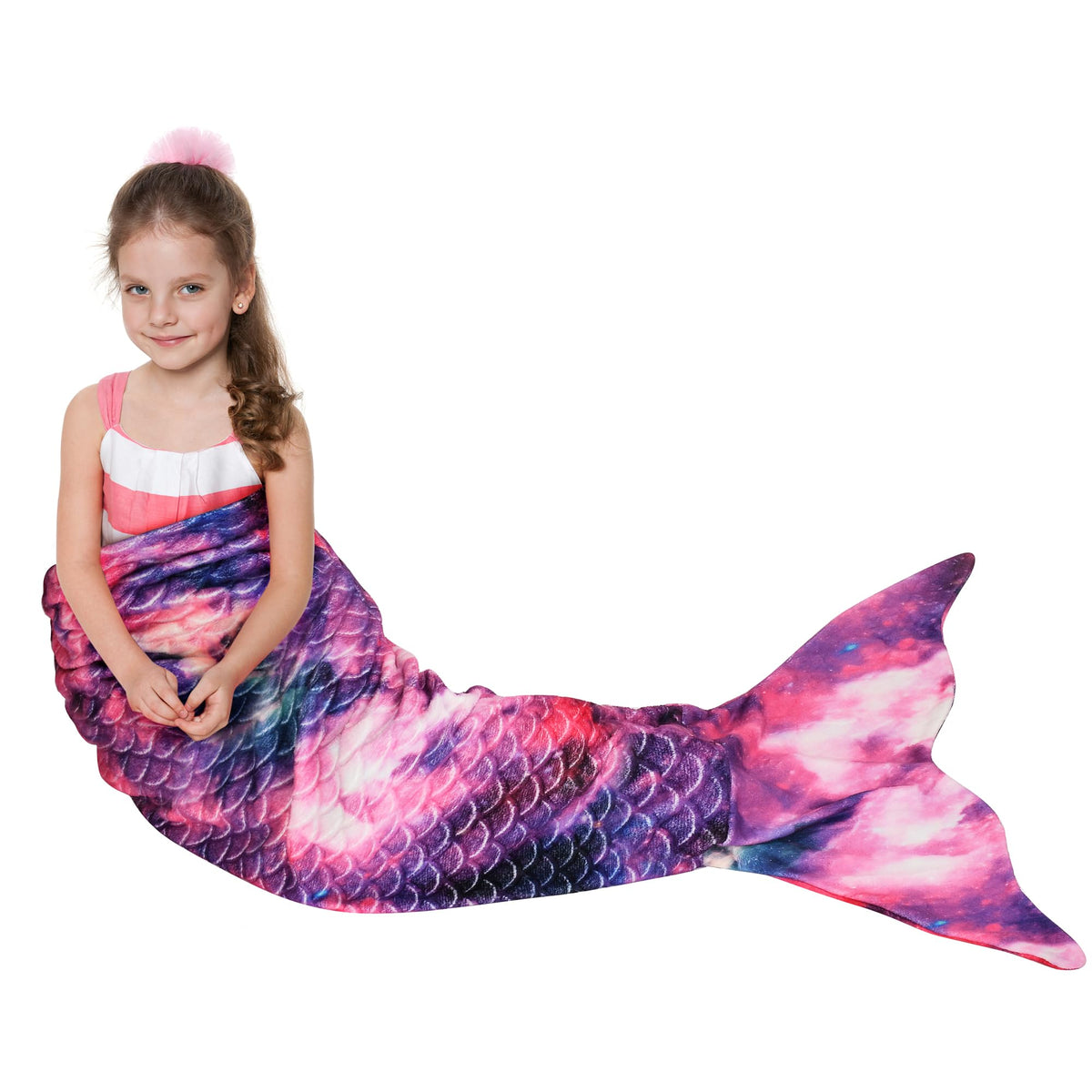 Catalonia Mermaid Blanket For Toddler & Kids, Ultra Soft Flannel Sleeping Blanket For Girls, Unique Starlight Design, Girls Gift