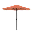 Pure Garden Patio Umbrella with Vented Canopy - 9FT Easy Crank Outdoor Umbrella for Shade - For Deck, Balcony, Porch, Backyard o