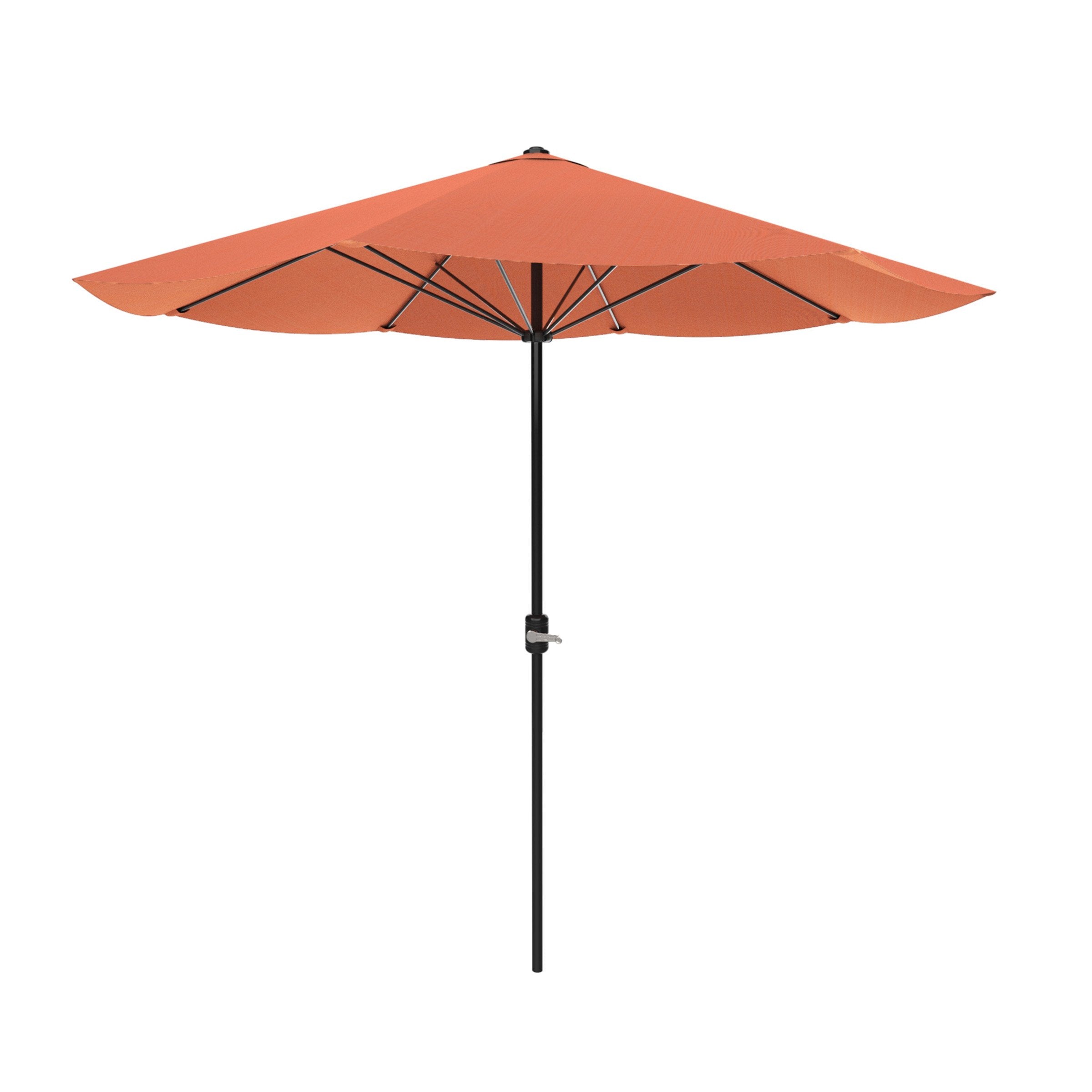 Pure Garden Patio Umbrella with Vented Canopy - 9FT Easy Crank Outdoor Umbrella for Shade - For Deck, Balcony, Porch, Backyard o