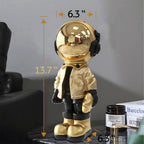 Ez4Ence Figurine Statue Astronaut Sculpture Spaceman Decor,Sculpture For Home Decor,Arts Gold And Black Shelf Decoration,Cool Me
