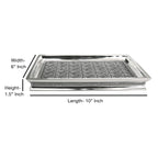 Nu Steel Beaded Heart Resin Storage Organizer Tray For Bathroom Vanity Countertops, Closets, Dressers - Holder For Watches, Earr