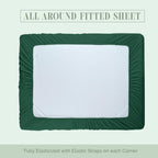 Elegant Comfort 1500 Premium Hotel Quality 18-24 Inches Deep - Extra Deep Pocket Single Fitted Sheet For High Mattress, Luxury And Softest, Smart Pocket - Wrinkle Free, Twin/Twin Xl, Hunter Green