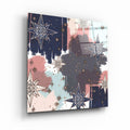 DesignSkinz Glass Wall Art for Living Room, Bedroom, Office, Study, Shelf (17x17inch)  Pastel Abstract 3