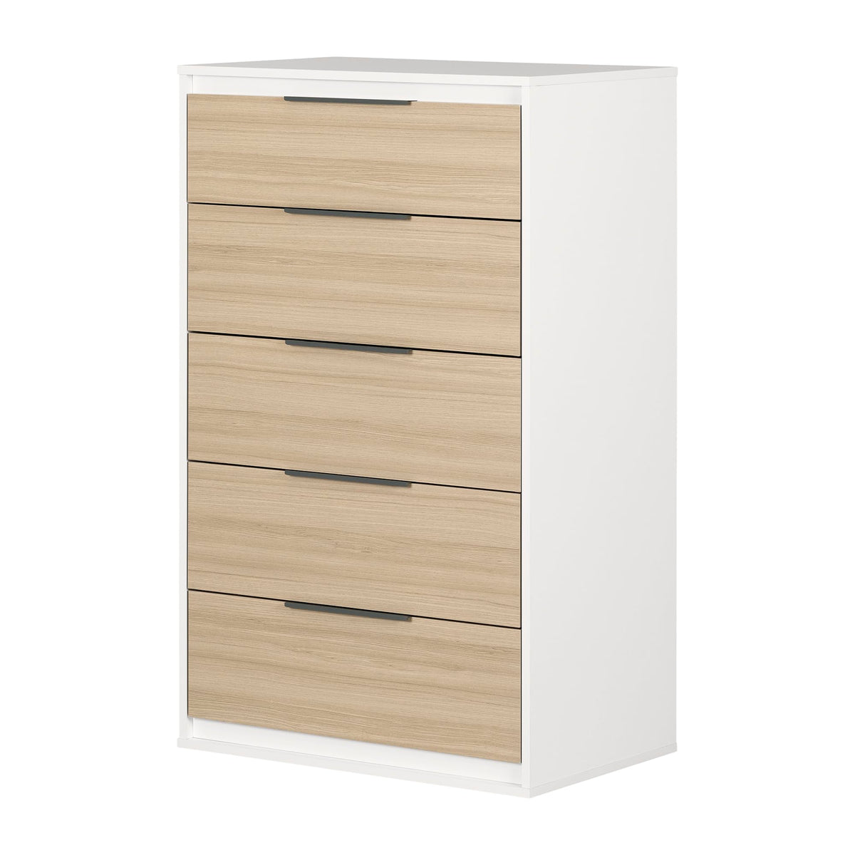 South Shore Hourra 5-Drawer Chest, Soft Elm And White