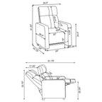 Coaster Toohey 3-Piece Theater Seating (3R), Black