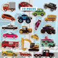 Cars Trucks & Construction Gel Window Clings for Kids - Window Stickers for Toddlers, Monster Truck Gel Clings, Window Decals Ki