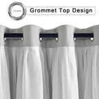 Hiasan Mix & Match Blackout Curtains With Sheer, Thermal Insulated Privacy Double Layer Grommet Window Curtains For Bedroom, Liv
