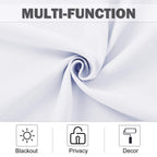 Nicetown 50% Blackout Tiers Small Curtains - Grommet-Top Design Room Darkening Window Treatment Drapes For Kitchen/Bathroom/Cafe/Dorm, 2 Panels, 52W By 24L 1.2 Inches Header, Pure White