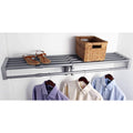 EZ Shelf- Closet Shelf with Hanging Rod, Expands 40.5-73 Silver, Closet Shelves Hold 200 lbs, Easy Install Closet Organizer to 2