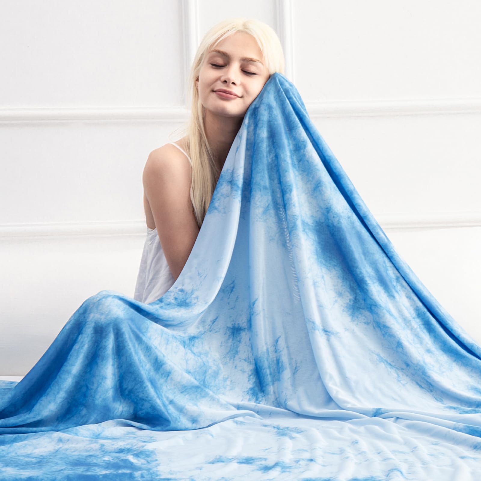 Marchpower Cooling Blanket For Night Sweats Queen Size, Cool Blankets For Hot Sleepers, Arc-Chill Double-Sided Cooling Fabric Q-
