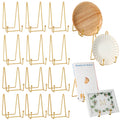 Mixweer 12 Pcs Book Stands for Display Metal Display Stand Photo Easel Stand Book Holder Plate Holder Picture Stand for Decorati