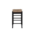 Boraam Square Rush Seat Counter Height Stool, 24-Inch, Black