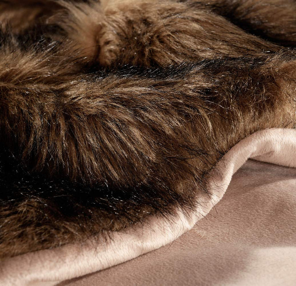 HORIMOTE HOME Faux Fur Blanket HBK-FFCM-BR-K King Size Brown 104"x90"