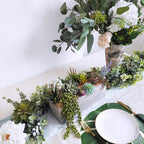 Supla Artificial Potted Succulents Plants Arrangement Fake Succulent Plants In Rectangular Wooden Pot Arrangement For Table Cent