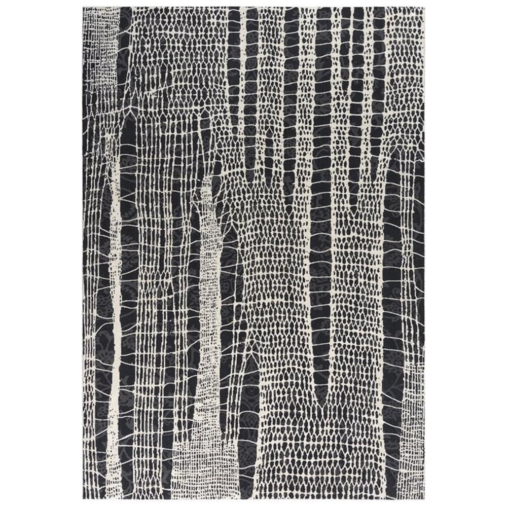 Spring 7'10&quot; X 9'10&quot; Abstract Beige/Black/Black/White/Gray Power-Loom Rug