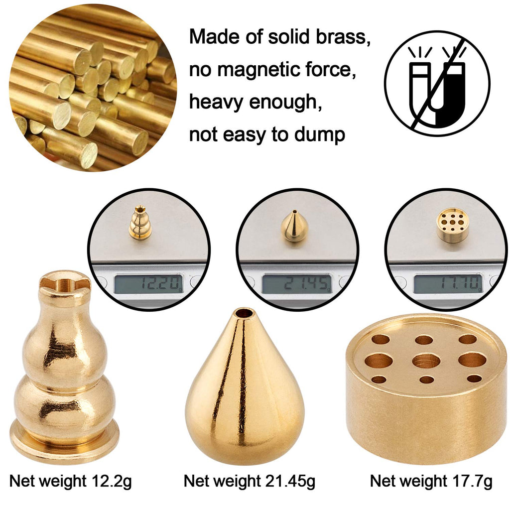 Oiiki Brass Incense Holder, Coil Incense Burner, Incense Stick Holder, Alloy Cone Ash Catcher For Indoor Outdoor Use (3 Styles)