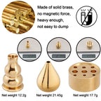 Oiiki Brass Incense Holder, Coil Incense Burner, Incense Stick Holder, Alloy Cone Ash Catcher For Indoor Outdoor Use (3 Styles)