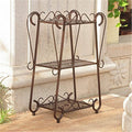 International Caravan 3-Tier Utility Shelf in Hammered Bronze