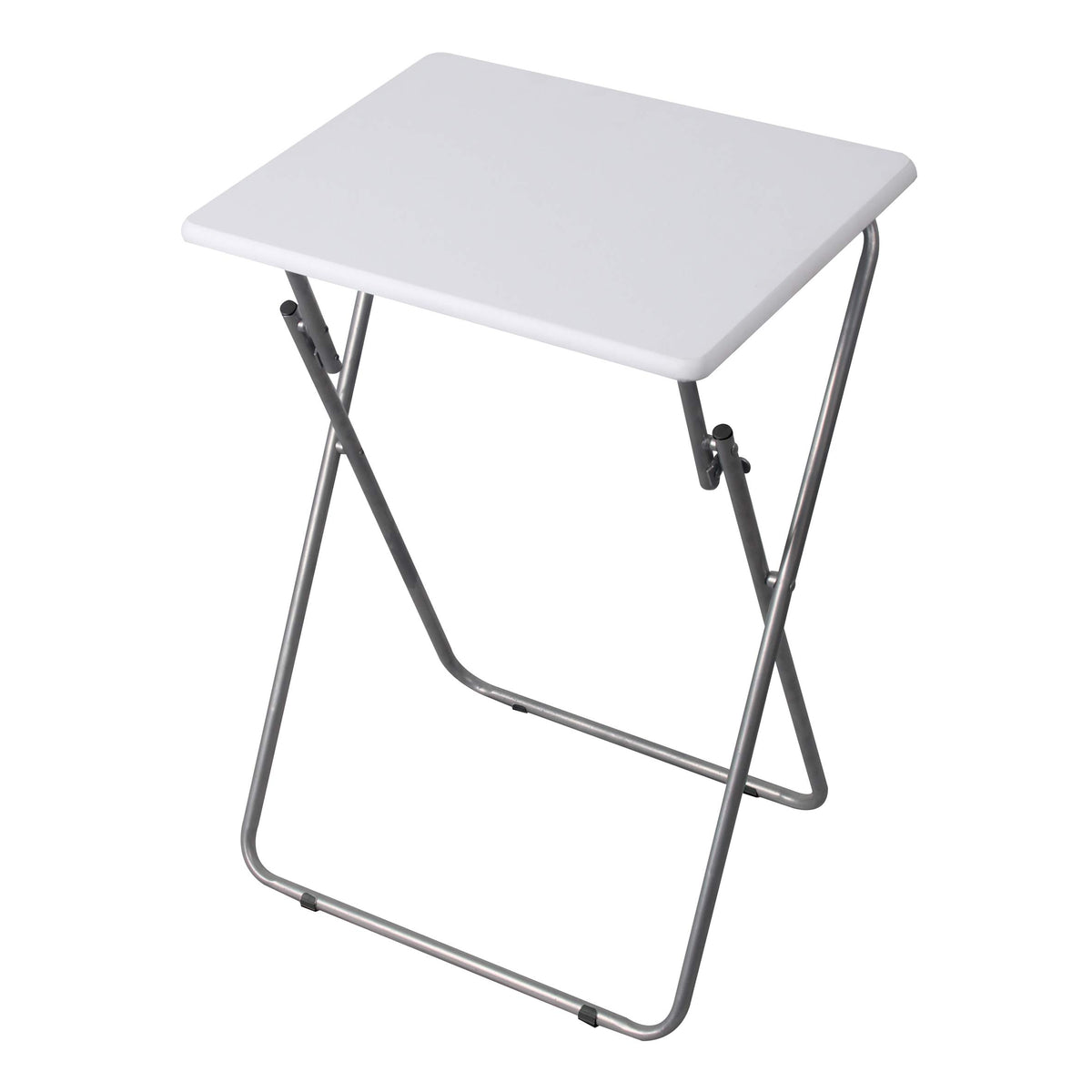 Home Basics Multi-Purpose TV Tray, (Single Pack) White TV Trays for Eating, Reading, and Games | Folding TV Tray Table | Large T