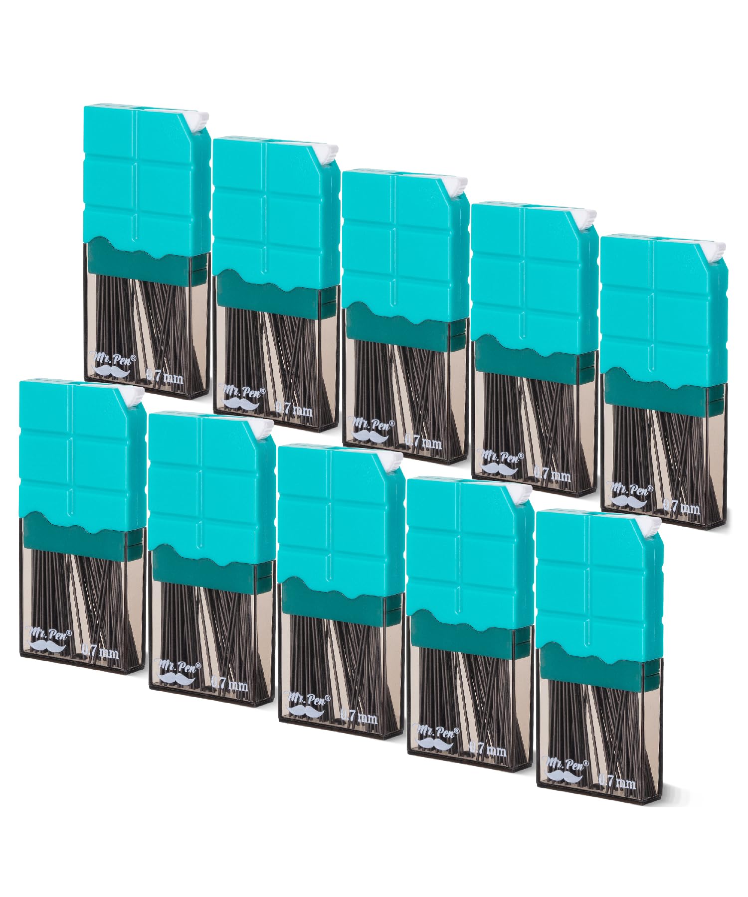 Mr. Pen- 0.7 Millimeter Lead Refills For Mechanical Pencils, Hb, 10 Pack, 1200 Pcs, 0.7 Lead Refills, 0.7 Mm Lead Refills, Penci