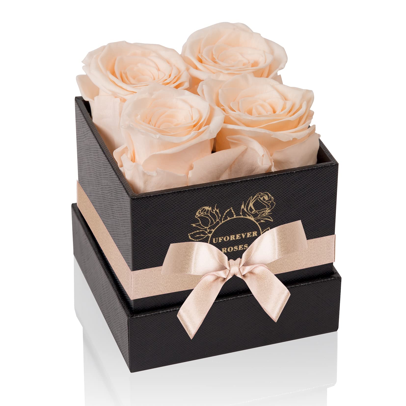 UFOREVER ROSES Preserved Roses in a Box Mothers Day Rose Valentines Day Gifts for Her, Real Roses That Last a Year and More, Cha