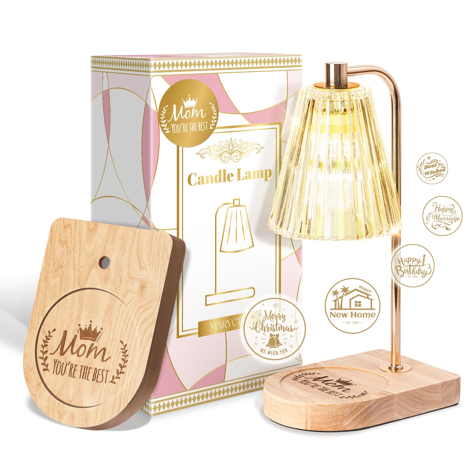 Marycele Mom Birthday Gifts for Women, Candle Warmer Lamp for Mom from Daughter Son Dad Husband, Candle Lamp Warmer Unique Gift 