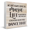 We Can't Always Choose the Music Life Wooden Box Sign Desk Decor, Music Decorations for Classroom, Music Themed Music Lover Wood