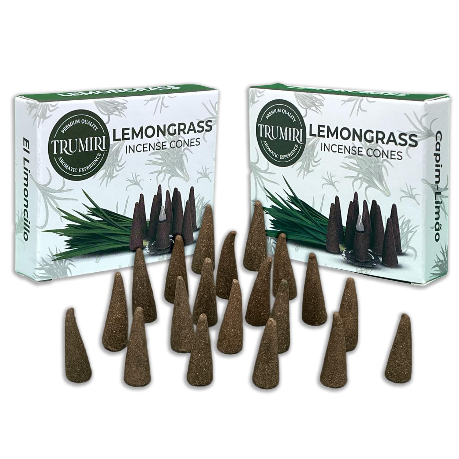 Lemongrass Incense Cones - Total 20 Cone Incense - Dual Pack of 10 Insence Cones - Incense Cones Scented - Cone Incense Scents -