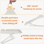 Dedu Plastic Extra Wide Shoulder Suit Hangers For Men 15 Pack Width 17.7'', Ivory White Sweater Hangers No Shoulder Bump Non Sli