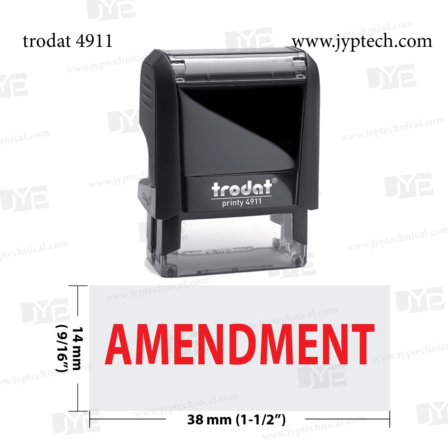 New Trodat 4911 Self Inking Rubber Stamp W. Amendment