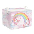Clastyle Unicorn Kid Storage Basket Foldable Girl Laundry Hamper, 36L Heart