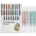 Stapens Retractable Gel Pens, 0.5Mm Fine Point Ballpoint Pens With Pen Refills (Nordic 9 Colors)