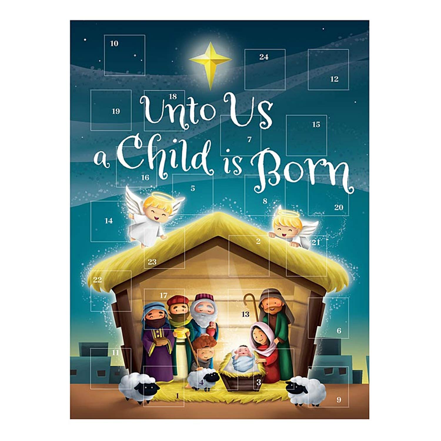 2024 Advent Calendar, Nativity Scene Jesus Is Born Countdown To Christmas For Families, Pack Of 3, 8X10 Inch