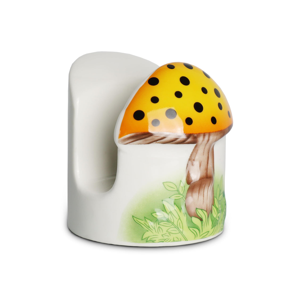 Fox Run Mushroom Kitchen Sponge Holder, Ceramic Sponge Holder for Kitchen Sink Counter