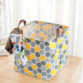 Kuber Industries Foldable Storage Basket|Square Toy Storage Bin|Side Grab Handle|Wardrobe, Closet Organizer (Multi)
