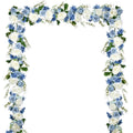 DearHouse 2Pcs Artificial Peony Flower Garland - Silk Peony Garland with Purple White Flowers for Wedding Party Table Decoration