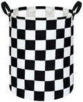FUULOXE Racing Checkerboard Storage Basket for Boys Room, Foldable Laundry Hamper Organization Basket, Storage Bin, Toy Box,Gift