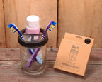 Jarmazing Products Mason Jar Toothbrush Holder Lid - Black - For Wide Mouth Jars - Made From Rust-Proof Stainless Steel
