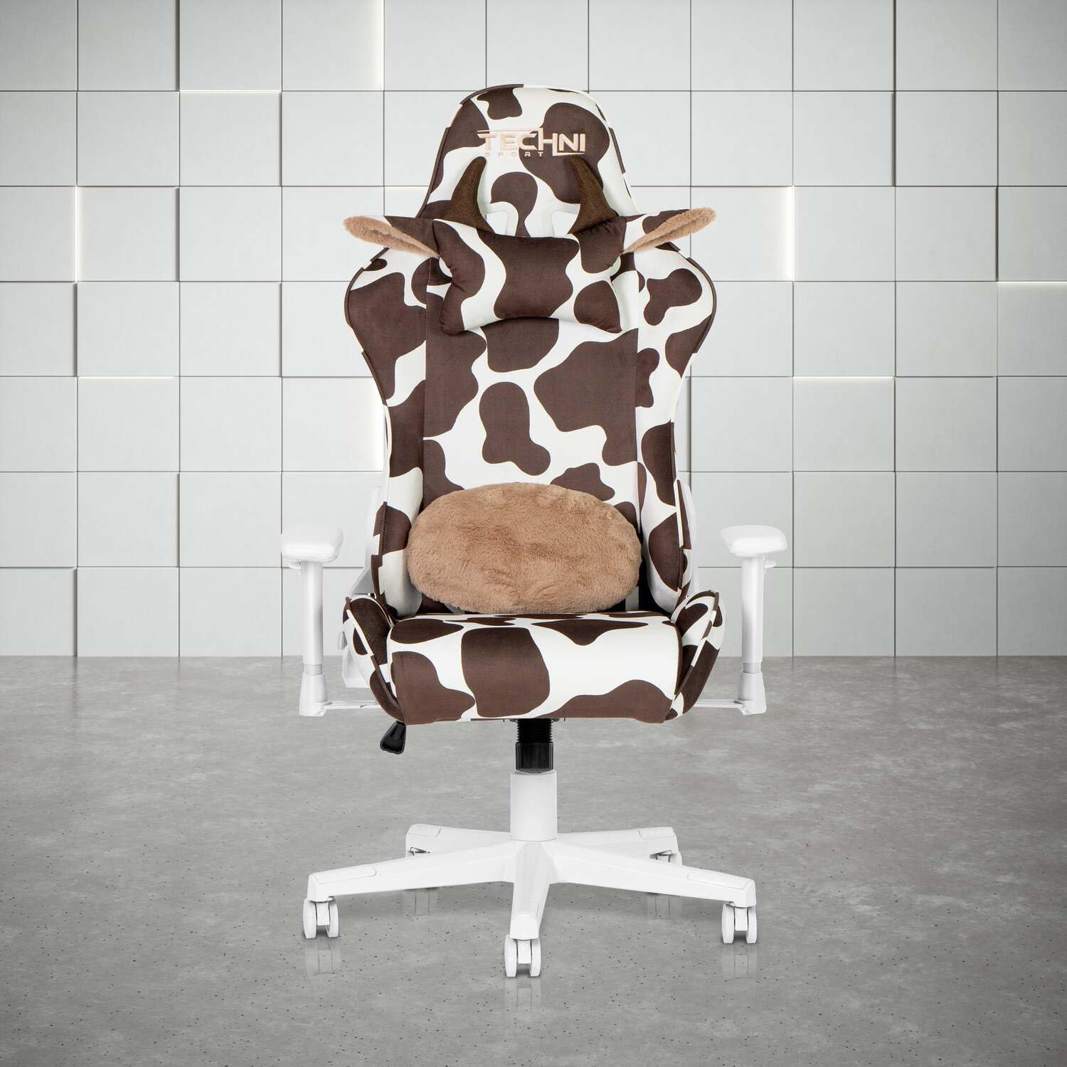 Techni Sport TS85 Brown Cow Series Gaming Chair
