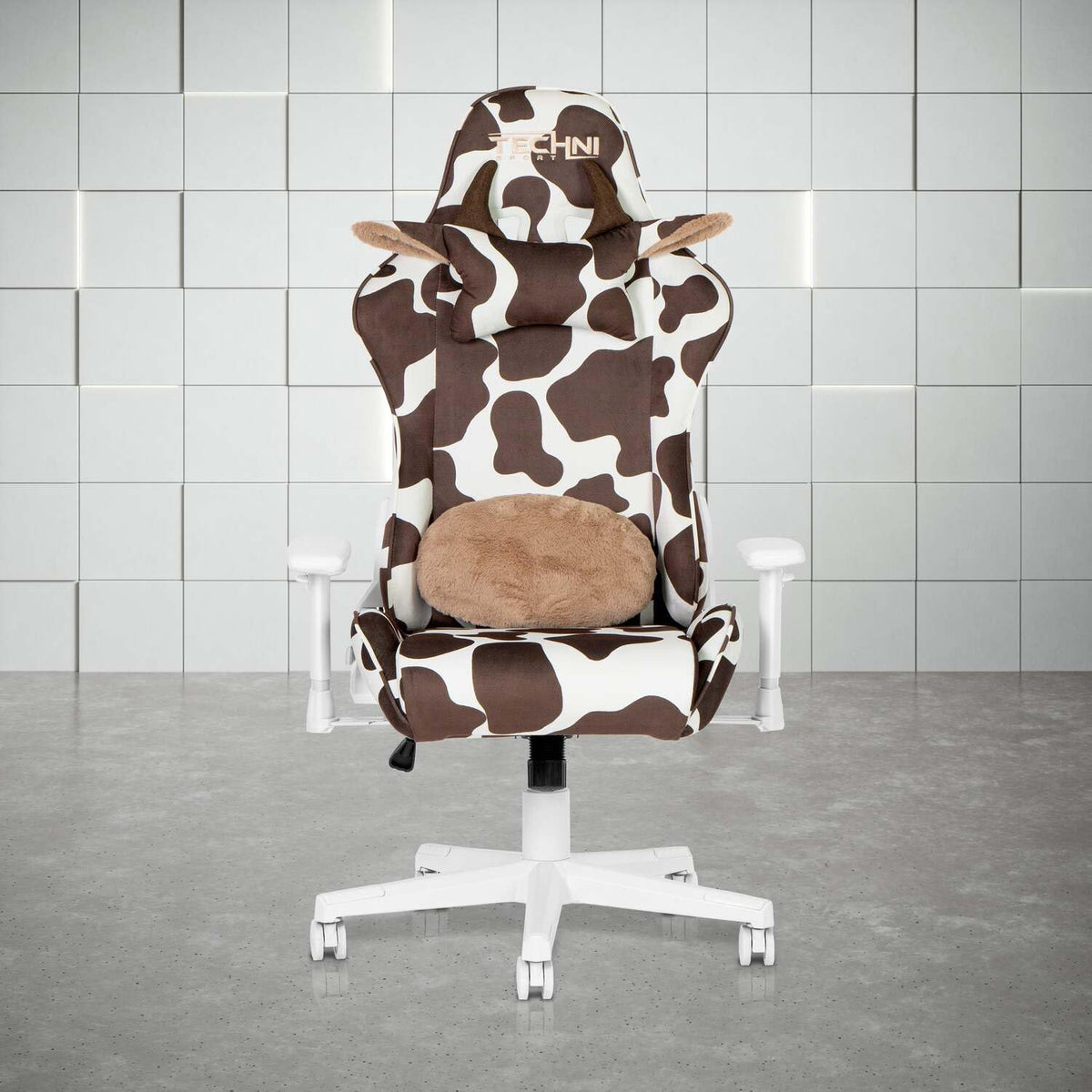 Techni Sport TS85 Brown Cow Series Gaming Chair